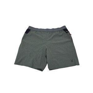 Spyder Mens Active Shorts XXL Gray/Black Polyester Spandex Lightweight Breathabl